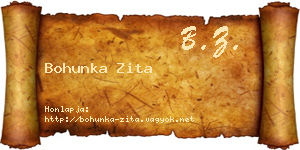 Bohunka Zita névjegykártya